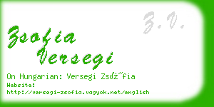 zsofia versegi business card